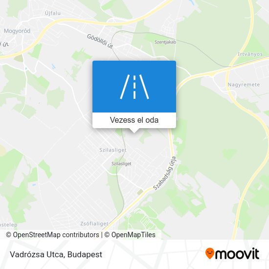 Vadrózsa Utca térkép