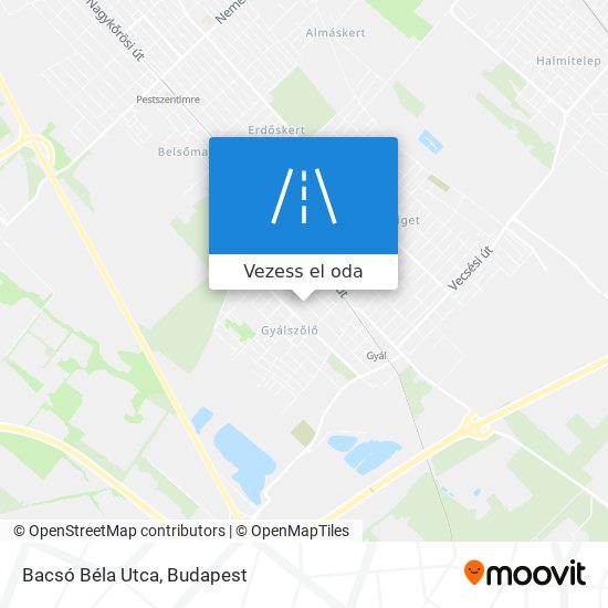 Bacsó Béla Utca térkép