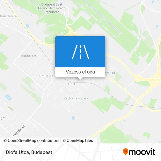 Diófa Utca térkép
