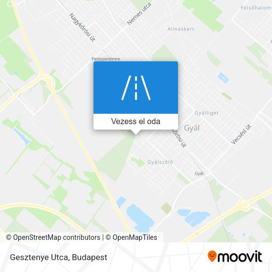 Gesztenye Utca térkép