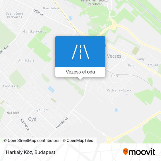 Harkály Köz térkép