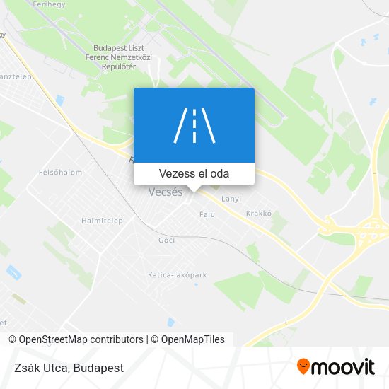 Zsák Utca térkép