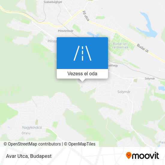 Avar Utca térkép