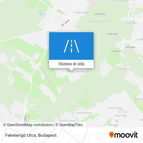 Feketerigó Utca térkép