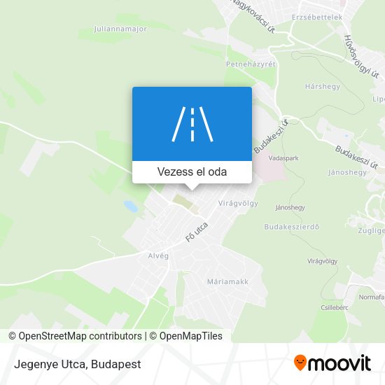 Jegenye Utca térkép
