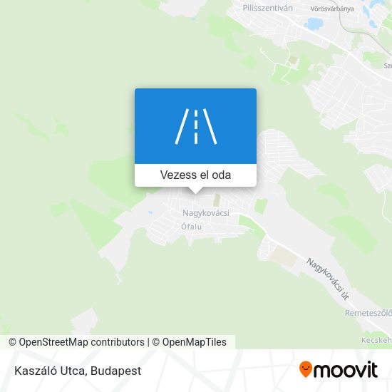 Kaszáló Utca térkép