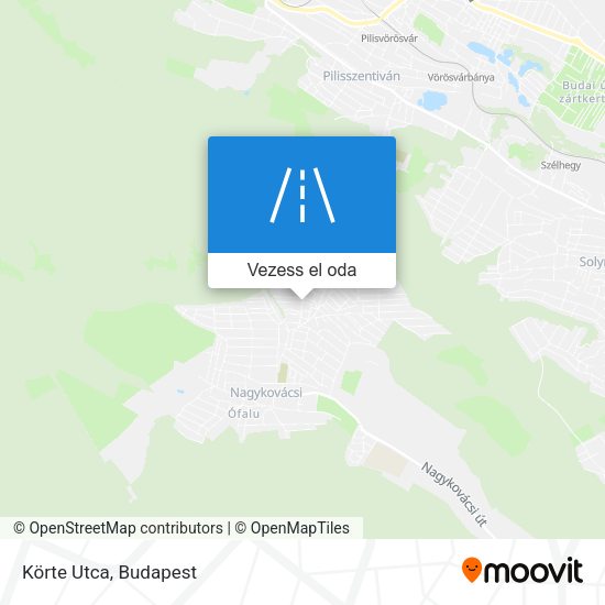 Körte Utca térkép