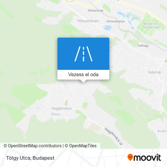 Tölgy Utca térkép