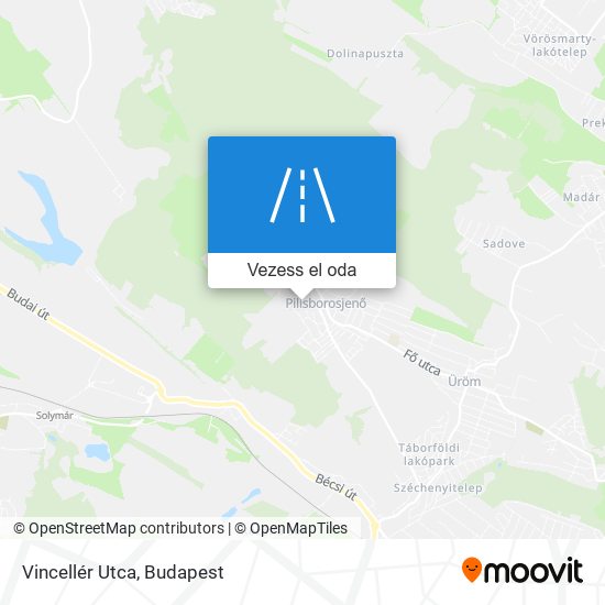 Vincellér Utca térkép