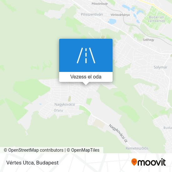 Vértes Utca térkép
