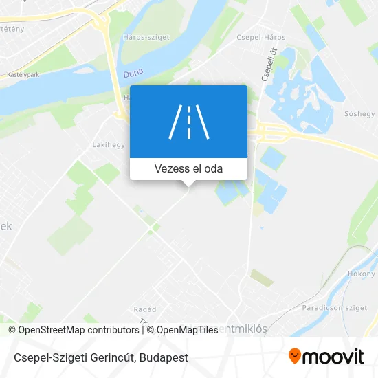 Csepel-Szigeti Gerincút térkép