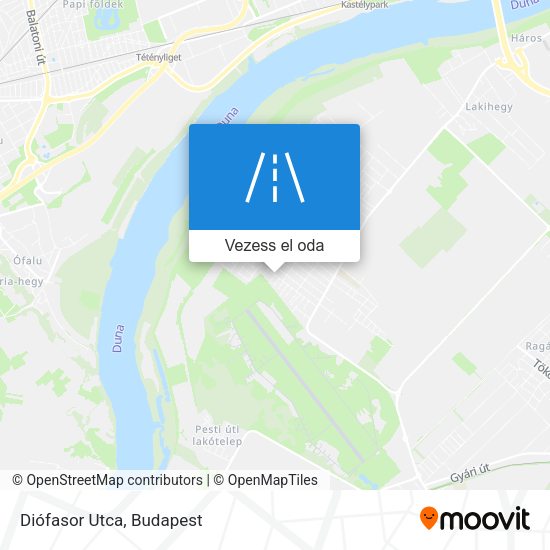 Diófasor Utca térkép