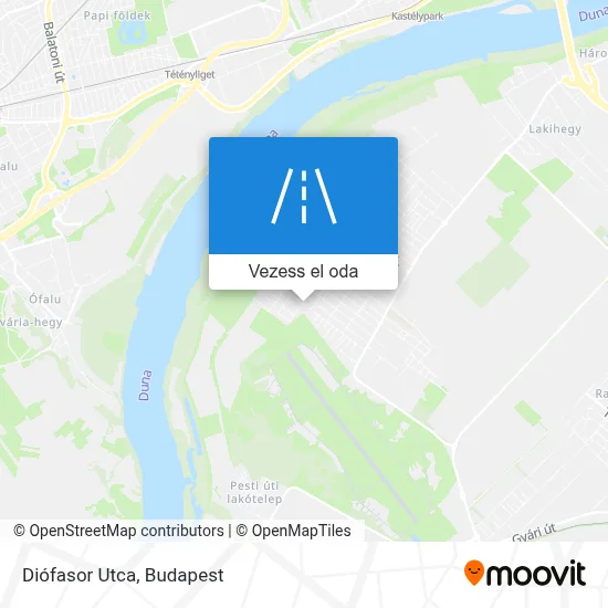 Diófasor Utca térkép