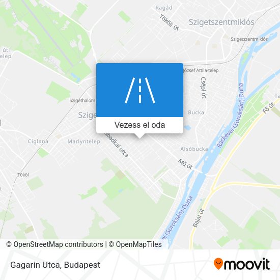 Gagarin Utca térkép