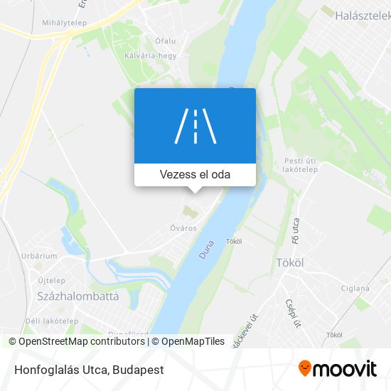Honfoglalás Utca térkép