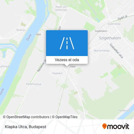 Klapka Utca térkép