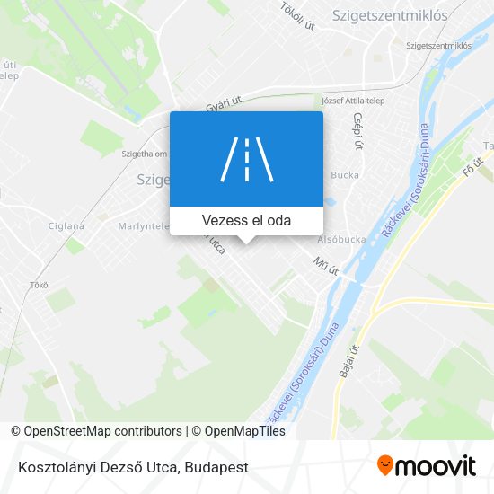 Kosztolányi Dezső Utca térkép