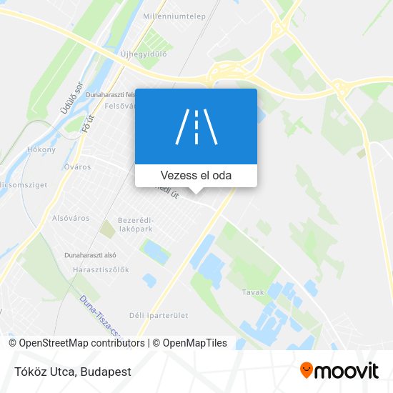 Tóköz Utca térkép