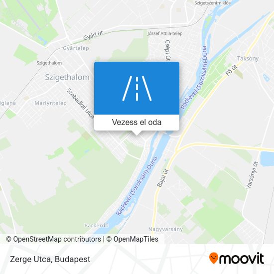 Zerge Utca térkép