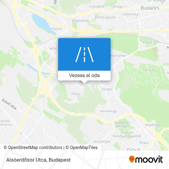 Alsóerdősor Utca térkép