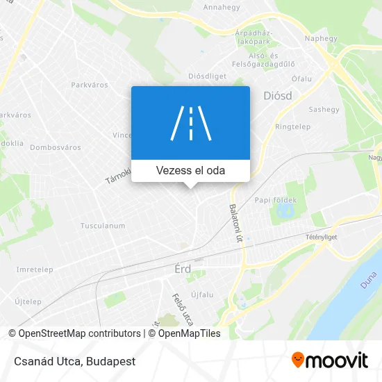 Csanád Utca térkép