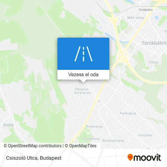 Csiszoló Utca térkép