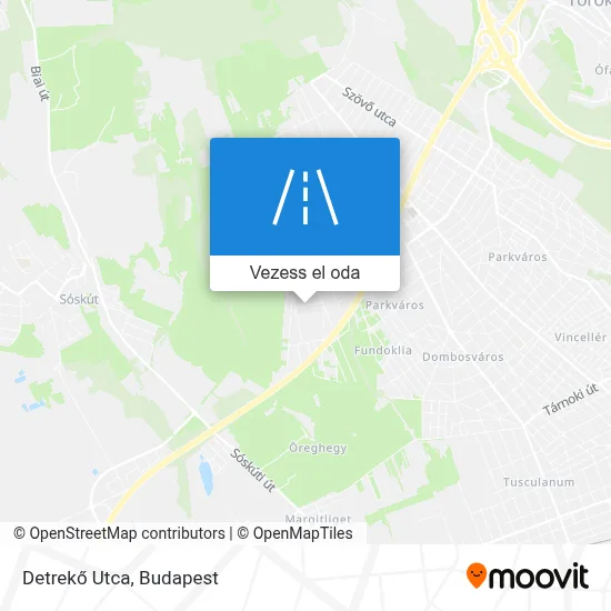 Detrekő Utca térkép