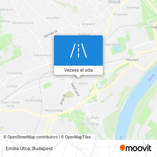 Emília Utca térkép