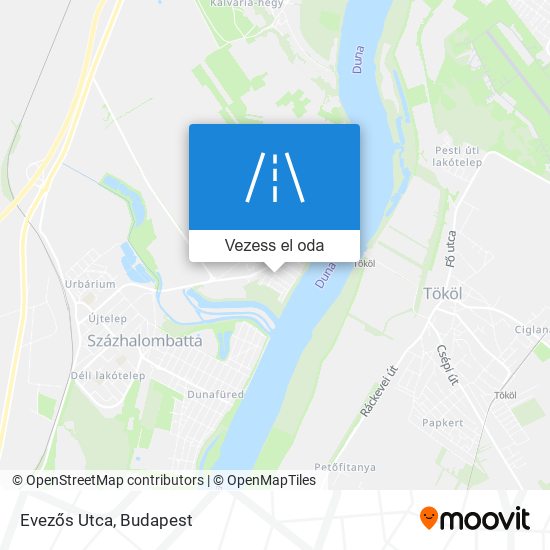 Evezős Utca térkép