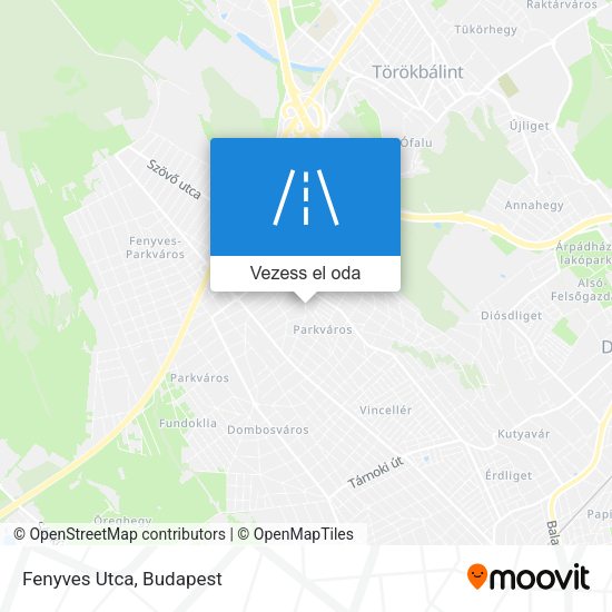 Fenyves Utca térkép