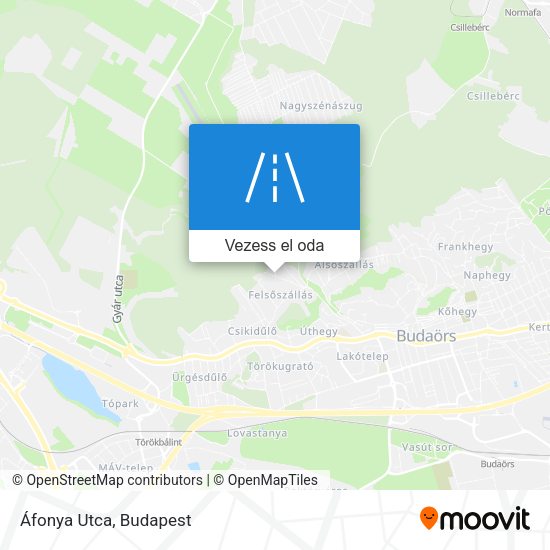 Áfonya Utca térkép