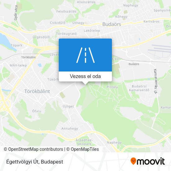 Égettvölgyi Út térkép