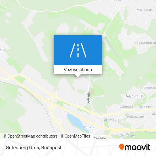 Gutenberg Utca térkép