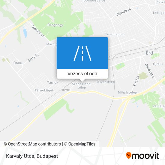 Karvaly Utca térkép