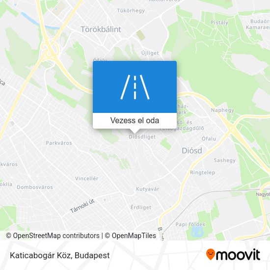 Katicabogár Köz térkép