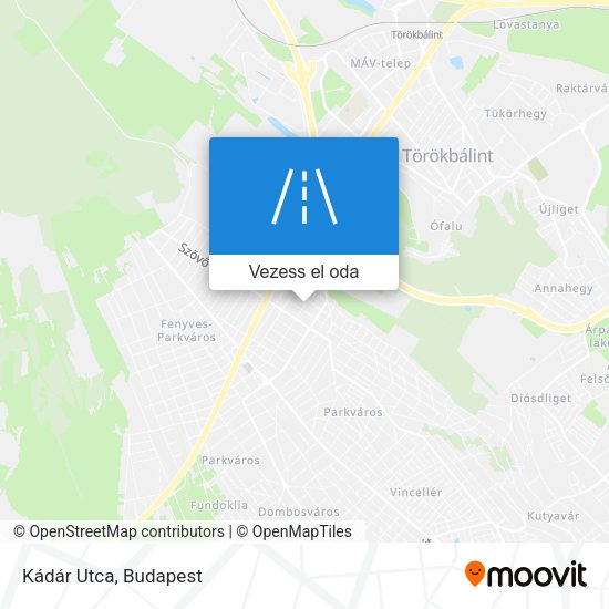 Kádár Utca térkép