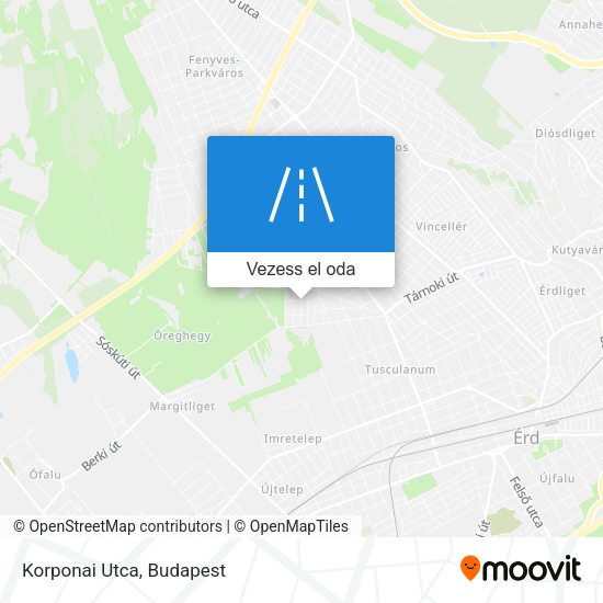 Korponai Utca térkép