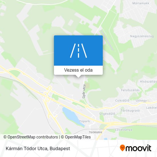 Kármán Tódor Utca térkép
