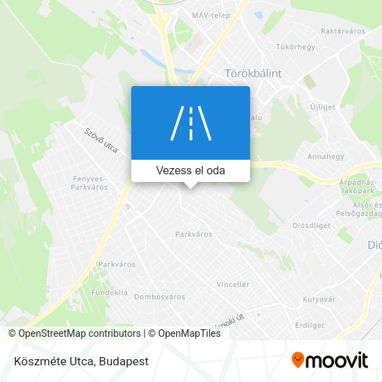 Köszméte Utca térkép
