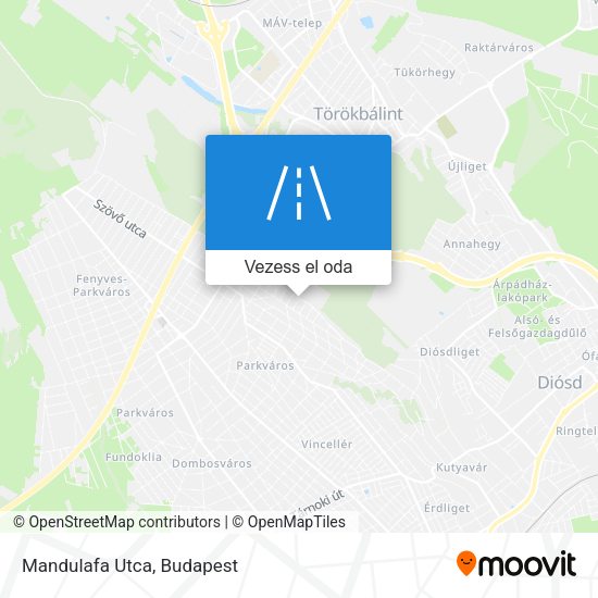 Mandulafa Utca térkép