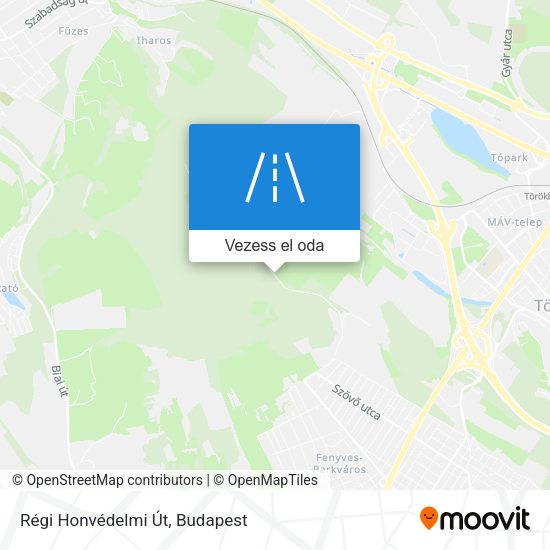 Régi Honvédelmi Út térkép