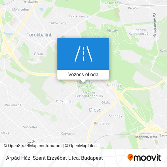 Árpád-Házi Szent Erzsébet Utca térkép