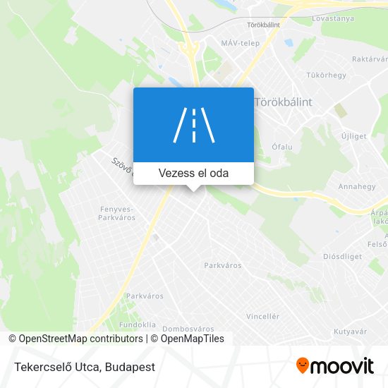 Tekercselő Utca térkép