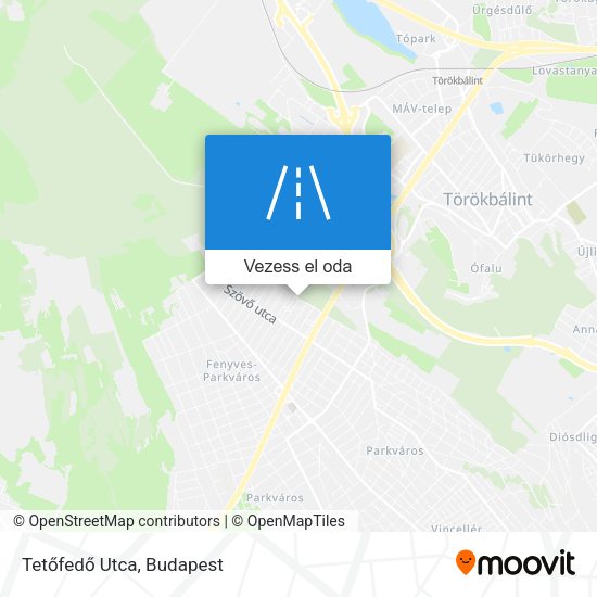 Tetőfedő Utca térkép