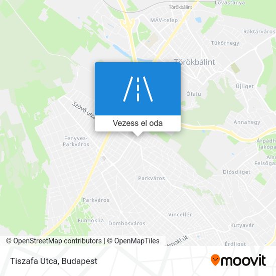 Tiszafa Utca térkép