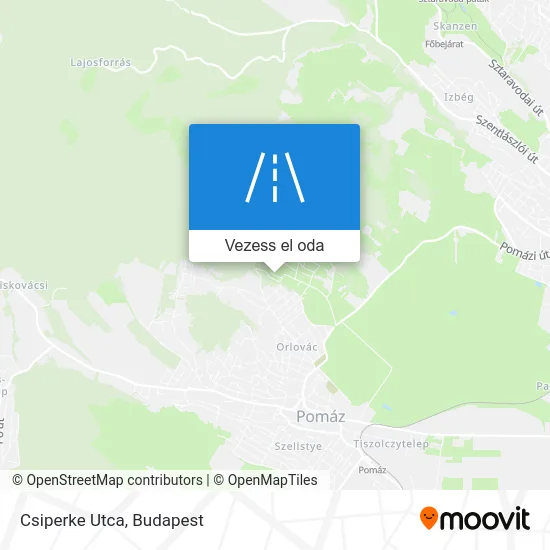 Csiperke Utca térkép