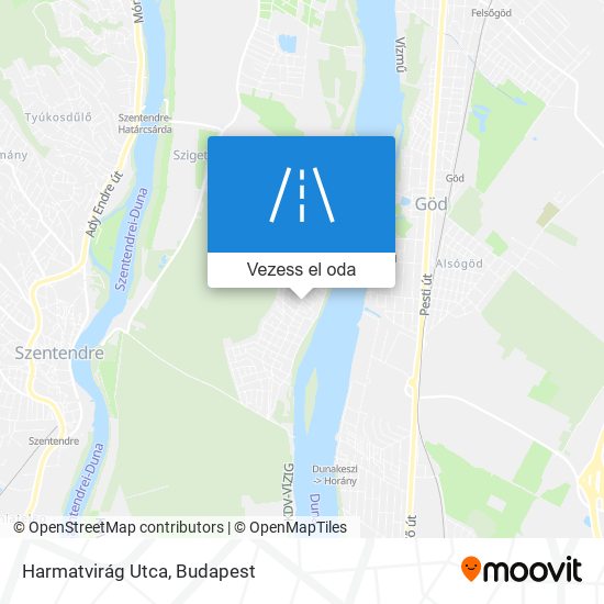 Harmatvirág Utca térkép