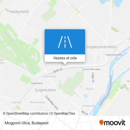 Mogyoró Utca térkép