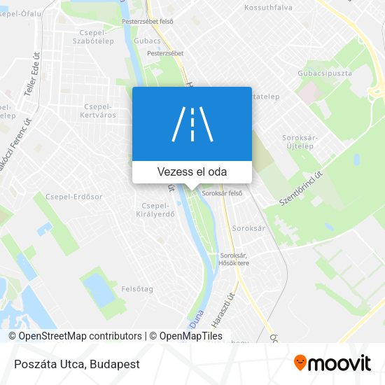 Poszáta Utca térkép