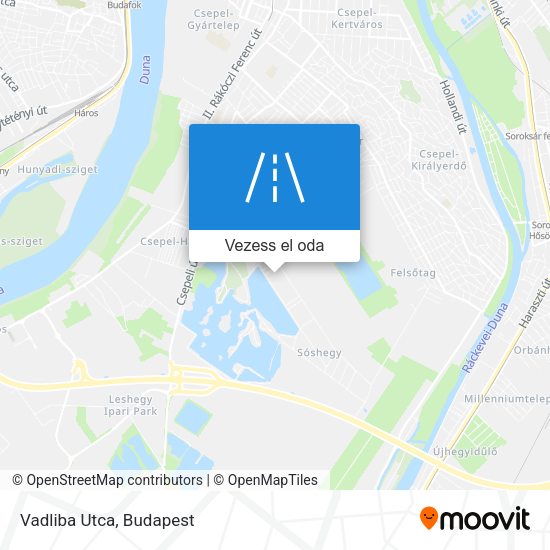 Vadliba Utca térkép
